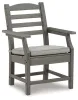 Ashley Furniture P802-601A Visola - Arm Chair With Cushion (Set of 2) - Gray