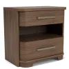 Riverside Furniture 43469 Delia - 2 Drawer Nightstand - Nouveau Walnut