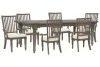 Pulaski Furniture P413240-KIT13 Pulaski Furniture P413240-KIT13 Madison Ridge - Extendable Leg Dining Table With 6 Arm Chairs - Natural Bark