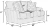 Jackson Furniture Industries 248202-1273/56-3073/56 Prato - Leather Loveseat - Putty