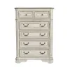 Liberty Furniture 244-BR-KUSLDMCN Liberty Furniture 244-BR-KUSLDMCN Magnolia Manor - 5 Piece Bedroom Set (King Upholstered Sleigh Bed, Dresser & Mirror, Chest, Nightstand) - Antique White
