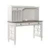 Liberty Furniture 244-HOJ-LSLD Liberty Furniture 244-HOJ-LSLD Magnolia Manor - 5 Piece Home Office Set (L Shaped Desk & Hutch) - Antique White