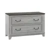 Liberty Furniture 237-CB4490 River Place - Curio Base - Riverstone White & Tobacco
