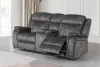 New Classic U456-25P1-SGY Park City - Console Loveseat With Power Footrest - Slate