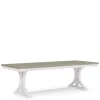 Riverside Furniture 37253 Cora - Trestle Dining Table - Cloud / Fog