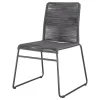 CoasterEssence 192062 Jerome - Woven Rope Stackable Side Chair (Set of 2) - Charcoal