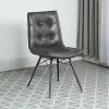 CoasterEssence 110302 Aiken - Upholstered Dining Side Chair (Set of 4) - Charcoal