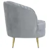 CoasterEssence 506866 Sophia - Upholstered Channel Tufted Barrel Accent Chair - Gray
