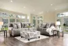 Furniture of America SM5142GY-OT Bonaventura - Ottoman - Gray / Pattern
