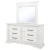 Coaster Fine Furniture 215873M Mckinney - 6-Drawer Bedroom Dresser With Mirror - Vintage White