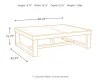 Ashley Furniture T481-1 Watson - Rectangular Cocktail Table - Dark Brown