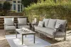Ashley Furniture P802/838/820/701/702 Ashley Furniture P802/838/820/701/702 Visola - 5 Pc. - Lounge Set - Gray