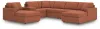 Ashley Furniture 92102S54 Ashley Furniture 92102S54 Modmax - 7-Piece Sectional With Laf And Raf Corner Chaises And With Storage Console - Spice