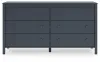 Ashley Furniture EB1528-231 Simmenfort - Six Drawer Dresser - Navy Blue