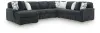 Ashley Furniture 98105S1 Ashley Furniture 98105S1 Midnight-Madness - 4-Piece Sectional With LAF Corner Chaise - Gunmetal