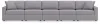 Ashley Furniture 92104S75 Ashley Furniture 92104S75 Modmax - 5-Piece Sectional With 3 Armless Chairs - Granite