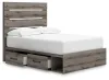 Ashley Furniture PCB2405B16 Graystorm - Full Panel Storage Bed - Brown Gray