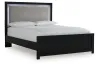 Ashley Furniture PCB1115B6 Ashley Furniture PCB1115B6 Maeling - Queen Upholstered Panel Bed - Black
