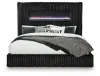 Ashley Furniture PCB620B2 Ashley Furniture PCB620B2 Tayleena - King Upholstered Bed With Fireplace And Wireless Audio - Black