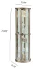 Pulaski Furniture 21395 PFC Curios - Lighted Half Round 5 Shelf Curio Cabinet - Aged Silver