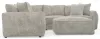 Jackson Furniture Industries 2306/63/59/73/28-01 Bucktown - 3 Piece Sectional With Extra Thick Cuddler Seat Cushions And Cocktail Ottoman - Parchment