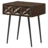 CoasterEveryday 959539 Ezra - 1-Drawer Rectangular Accent Side Table - Coffee Brown