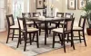 Furniture of America CM3984PC-2PK Brent - Counter Height Chair (Set of 2) - Dark Cherry / Ivory
