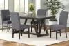 New Classic 40-4125-DG4C High Line - Dining Table & 4 Chairs - Gray