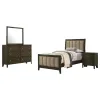 Coaster Fine Furniture 224421T-S4 Wilkes - 4 Piece Twin Bedroom Set - Dark Cocoa