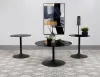 Coaster Fine Furniture 709688-S3 Ganso - 3 Piece Round Glass Top Coffee And End Table Set - Black