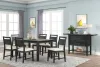 New Classic D4103-50S Sable Crest - 5 Piece Set (Rectangle Dining Table & 4 Chairs) - Black