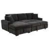 Coaster Fine Furniture 500349B1 Pastrana - LAF Chaise With 1 Piece Pillow, Box 2 of 2 - Charcoal Gray