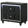 Coaster Fine Furniture 223162 Lorient - 2-Drawer LED Nightstand With USB - Black