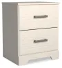 Ashley Furniture B2588-92 Stelsie - Two Drawer Night Stand - White
