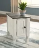 Ashley Furniture T994-7 Havalance - Chair Side End Table - White / Gray