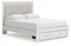 Ashley Furniture PCB3381B4 Ashley Furniture PCB3381B4 Zuraleus - Queen Upholstered Panel Platform Storage Bed - White