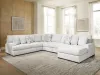 Ashley Furniture PC66906S11 Misty-Lakes - 5-Piece Sectional With RAF Corner Chaise - Chalk