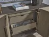 Pulaski Furniture P402230-KIT24 Pulaski Furniture P402230-KIT24 Anderson Park - Round Dining Table With 6 Upholstered Side Chairs, Sideboard And China Cabinet - Moose Trail / Frontier Brown