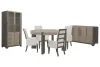 Pulaski Furniture P402230-KIT12 Pulaski Furniture P402230-KIT12 Anderson Park - Round Dining Table With 4 Upholstered Arm Chairs, Sideboard And China Cabinet - Moose Trail / Frontier Brown