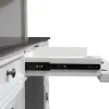Liberty Furniture 417-HOJ-CHS Allyson Park - Credenza & Hutch - Wirebrushed White / Charcoal
