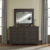 Liberty Furniture 759-BR-DM Thornwood Hills - Dresser & Mirror - Rock Beaten Brown