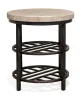 Riverside Furniture 77708 Riverside Furniture 77708 Capri - Round End Table - Alabaster Travertine