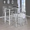CoasterEssence 104873 Tolbert - Rectangular Glass Top Pub Bar Table - Chrome