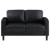 Coaster Fine Furniture 508362 Ruth - Upholstered Track Arm Loveseat - Black