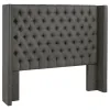 CoasterEssence 301405KEB1 Bancroft - Upholstered Eastern King Wingback Headboard - Gray