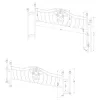 CoasterEssence 300171KE-SET Sydney - Eastern King Open Frame Bed - Brushed Gold