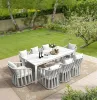 Intercon AX-CH-460AC-WHT-C Alexa - Outdoor Dining Side Arm Chair - White
