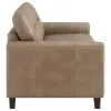 Coaster Fine Furniture 504668 Scotland - Faux Leather Upholstered Track Arm Loveseat - Brown