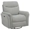 Coaster Fine Furniture 610423P Adler - Upholstered Power Swivel Glider Recliner - Ivory