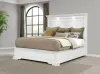 Coaster Fine Furniture 215871KE Mckinney - Eastern King LED Light Panel Bed - Vintage White